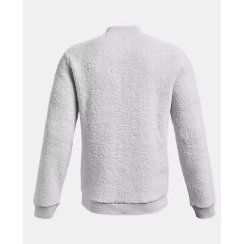 Under Armour Sherpa Bomber Jacket Gray Ultra-soft Comfort Men's Size S - Picture 7 of 10